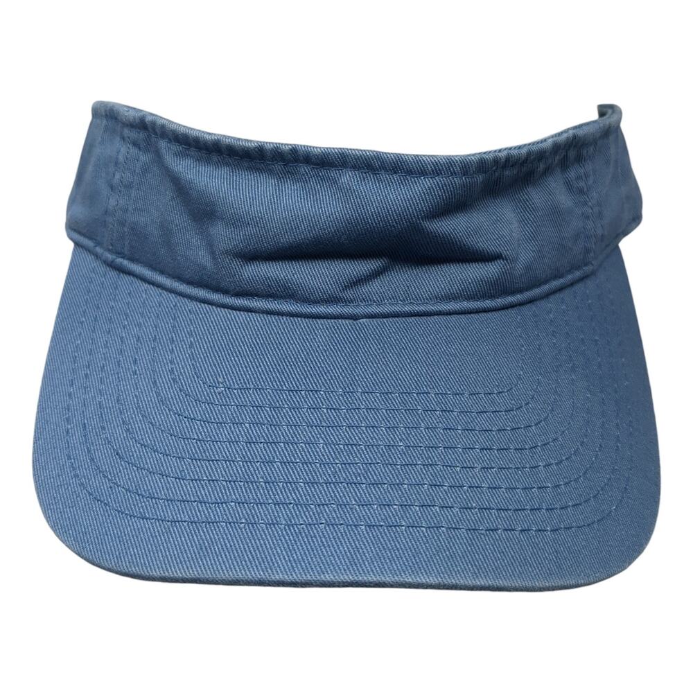 Unbranded Strapback Visor Hat Solid Blue One Size… - image 1